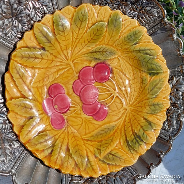 Sarreguemines fajansz gyümölcsös tányér