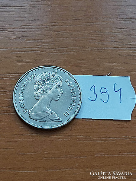 English England 5 pence 1980 ii. Elizabeth copper-nickel, 394