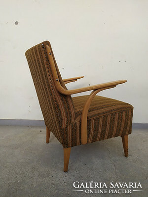Retro fotel bútor fa karfás kárpitozott fotel szék 1 darab 5477