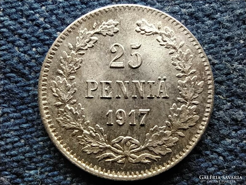 Finnország .750 ezüst 25 penni 1917 (id55310)