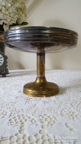 Old, art nouveau jl. Ag herrmann silver-plated pedestal table