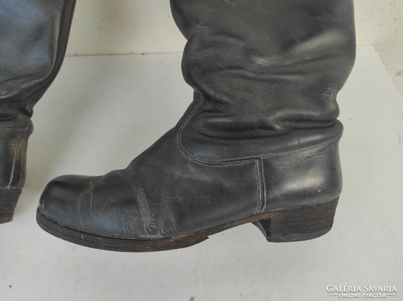 Antique leather women's boots in worn condition for decoration 862 7421