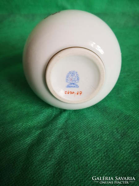 Herendi Apponyi porcelán váza, 15 cm