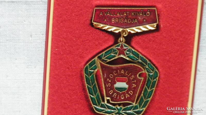 Socialist brigade badge, in box