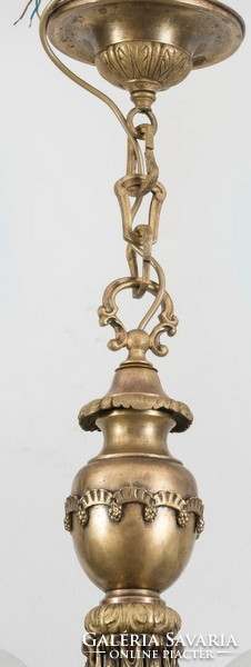 Aranyozott bronz csillár- stilizált sellő alakú karokkal
