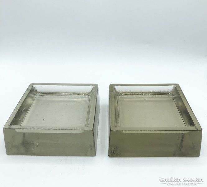 Old glass ashtrays