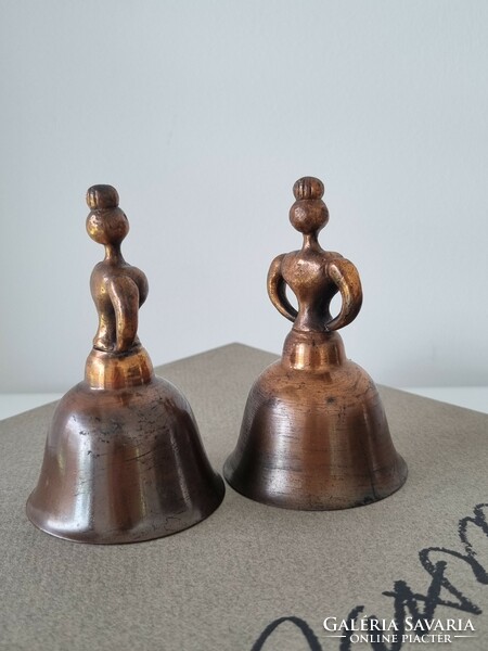 Copper vintage female bells / ornaments