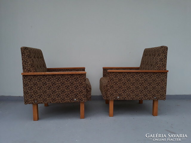 Retro armchair furniture upholstered wooden armchair chair 2 pieces 5466