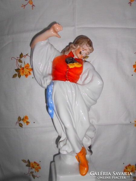 Dancing Hungarian young man Herend showcase figure 30 cm