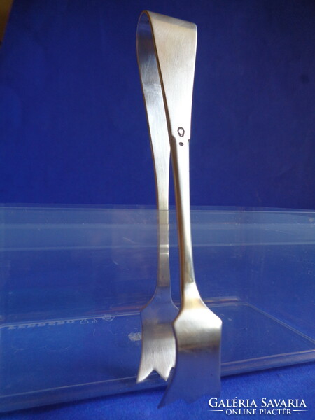 Silver mint sugar tongs