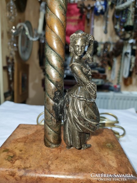 Old renovated figural table lamp
