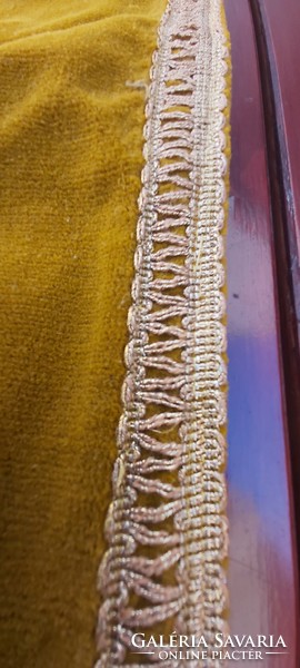 Old velvet table runner with fringes (srz.115)