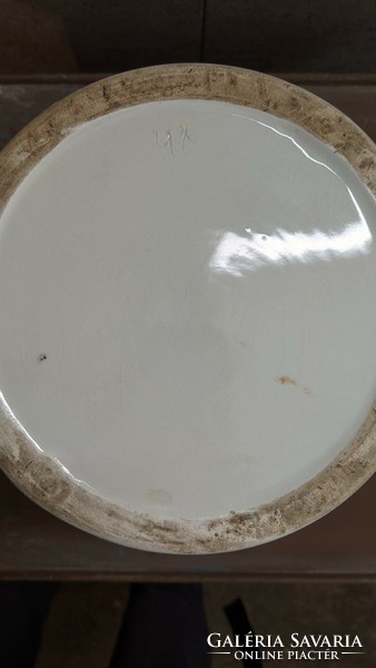 Porcelán patikai tégely (mag. 25 cm)