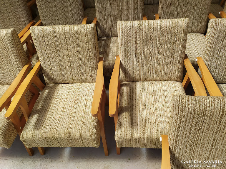 Retro fotel bútor lakkozott fa karfás kárpitozott szék 12 darab 4947