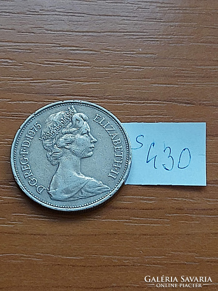 English England 10 pence 1975 ii. Elizabeth copper-nickel, s430
