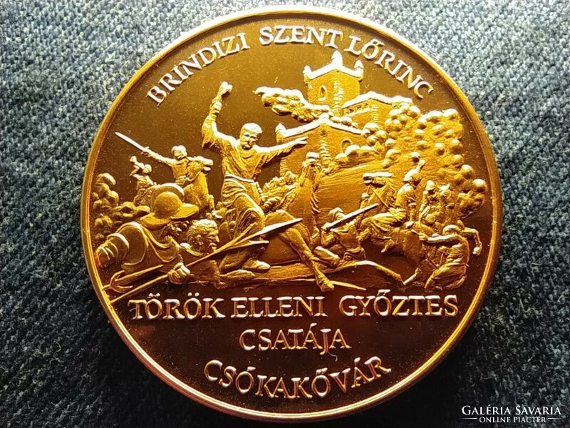 Saint Lawrence of Brindisi's victorious battle against the Turks Czókakővár 1299 1999 commemorative medal (id77731)