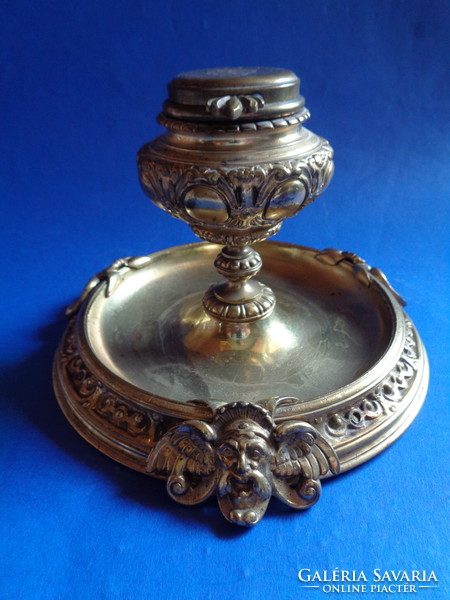 Marked Renaissance inkwell-matchholder