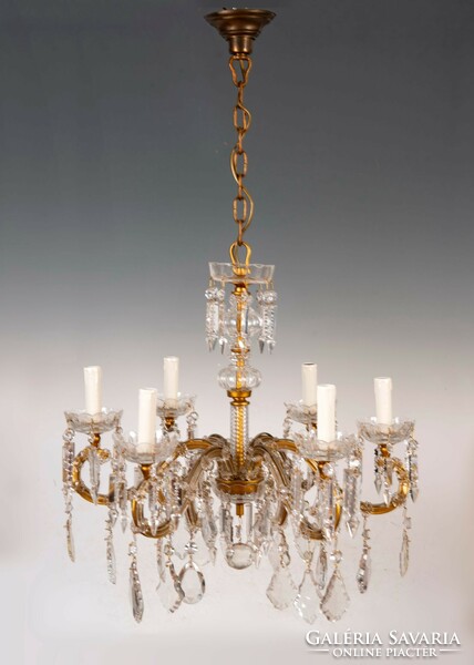 Maria Theresa style crystal chandelier - 6 arms