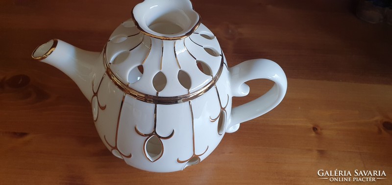 For Christmas! Beautiful illuminated teapot with candle