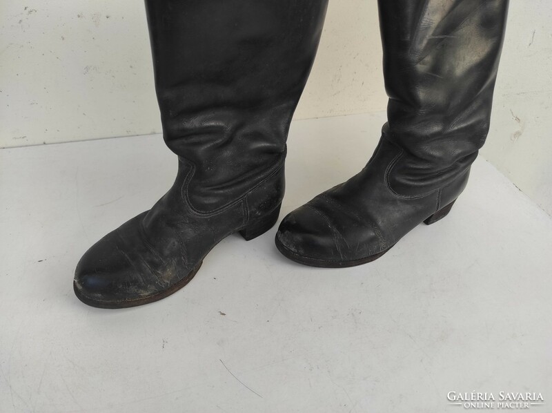 Antique leather women's boots in worn condition for decoration 862 7421