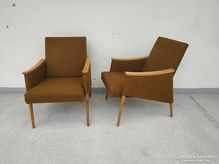 Retro armchair furniture upholstered wooden armchair chair 2 pieces 5460