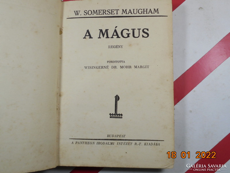 W. Somerset Maugham: A mágus, antik könyv
