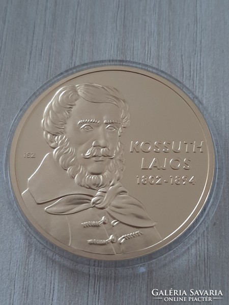 Lajos Kossuth 24 carat gold plated commemorative coin unc 2012 with certificate Great Hungarians series
