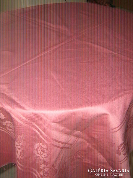 Beautiful mauve pink rose damask tablecloth