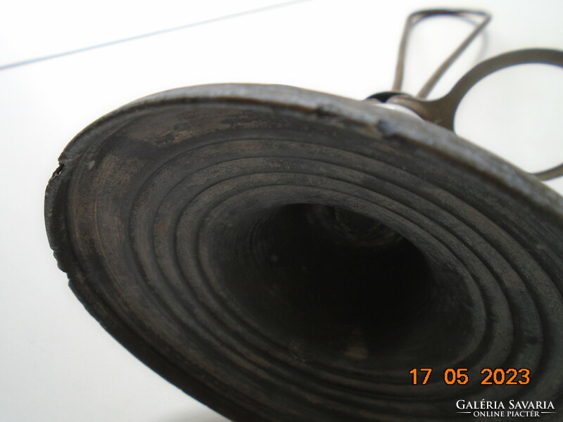 Antik fűszerkínáló állvány ón talppal ,porcelán gyűrűvel ,fellelt állapotban