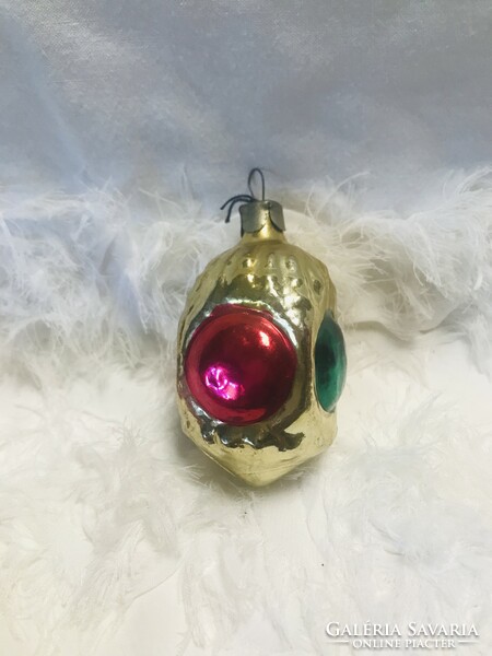 Retro glass Christmas tree decoration, lamp