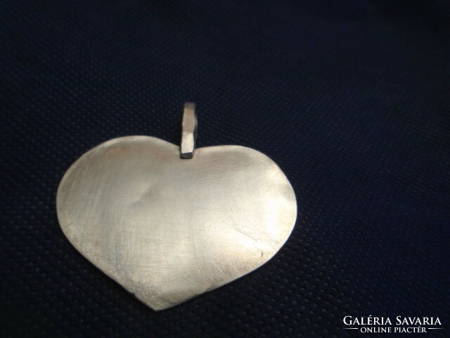 Special huge marked silver large heart pendant 100% goldsmith work 835 silver more than 10 grams