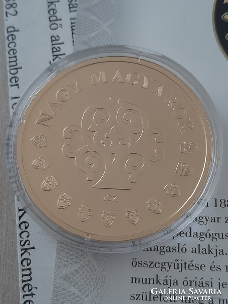 Zoltán Kodály, the world-famous music teacher, commemorative medal coated with 24 carat gold in unc capsule 2012