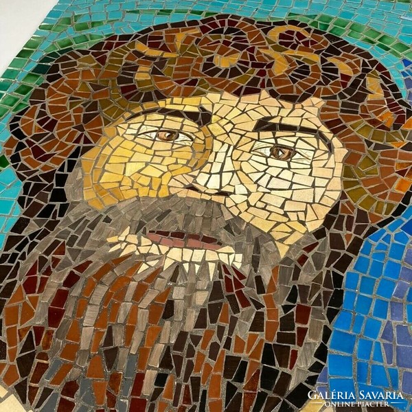 Mozaik falikép a 70-es évekből