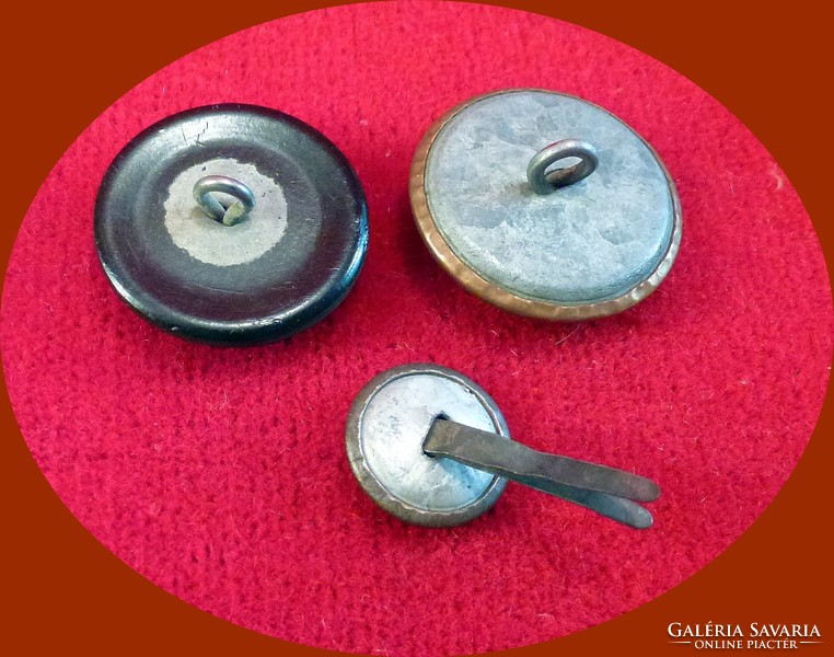 Rákosi period uniform railway buttons. 3 pcs. N36