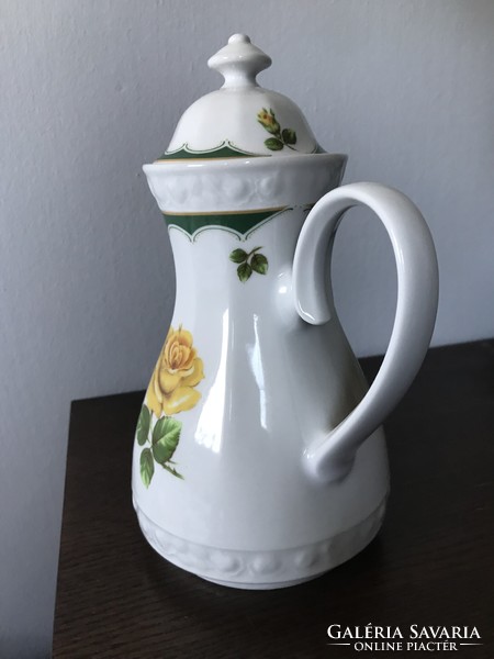 Very nice bavarian yellow rose teapot tea pot spout