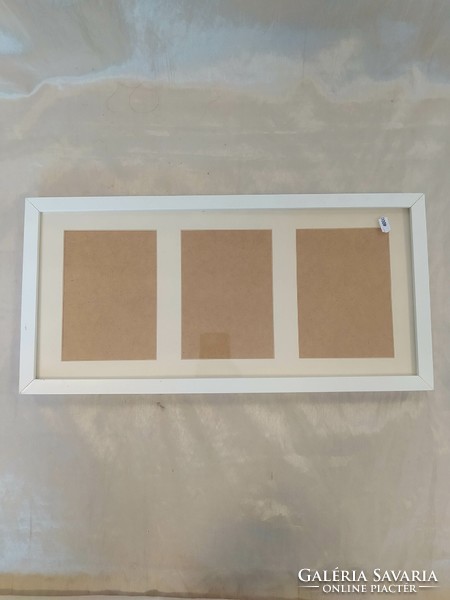 Wooden picture frame with glass