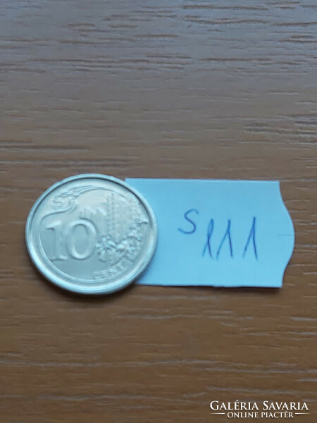 SZINGAPÚR 10 CENT 2013 Acél nikkel bevonattal,   S111