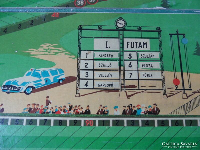 Retro, old horse racing board game