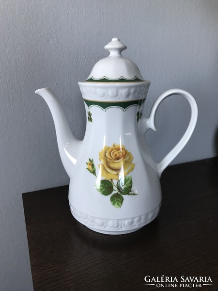 Very nice bavarian yellow rose teapot tea pot spout