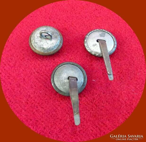 Rákosi period railway uniform buttons. 3 N41 diameter, 15 mm.