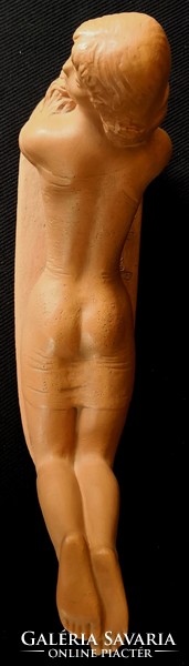 DT/234 – Gondos József – Tavasz, mázas terrakotta kisplasztika