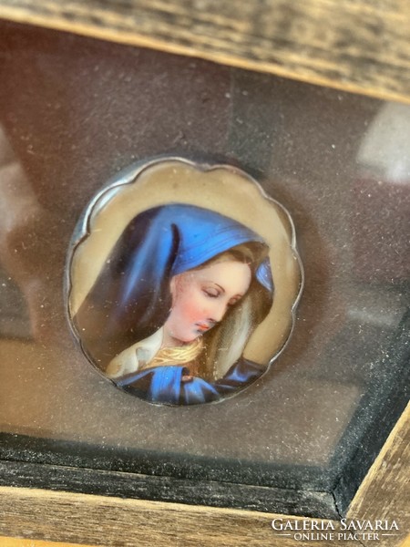 Porcelain Virgin Mary pendant