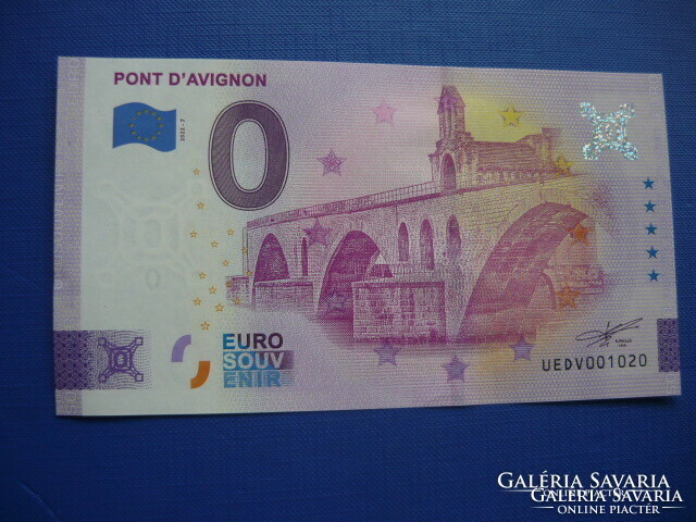 France 0 euro 2022 avignon bridge! Rare memory paper money! Unc!