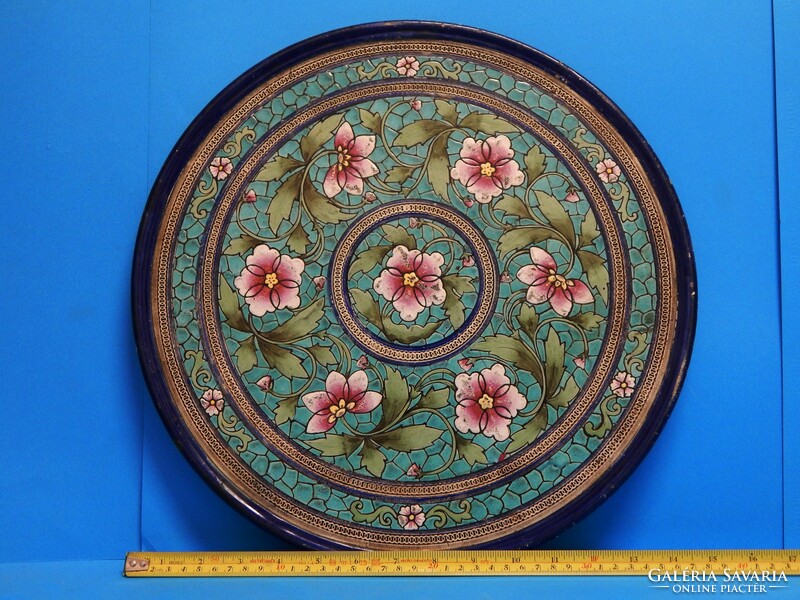 Ignác Fischer manufactory bpest, rare plate-cake plate, in excellent condition, approx. 1890