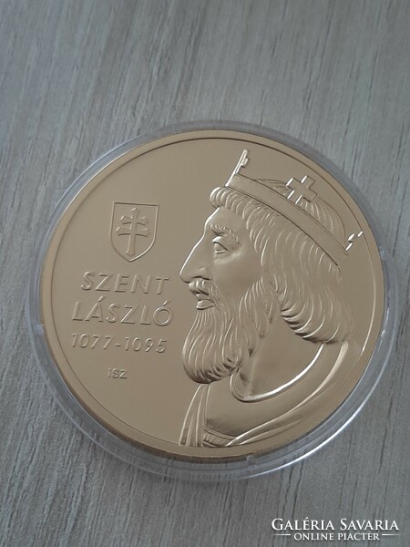 Saint László, the Knight King 24-carat gold-plated commemorative coin in unc capsule with 2012 certificate