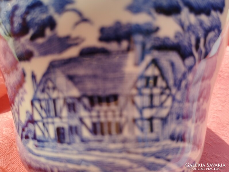 English scene porcelain, cup without handle