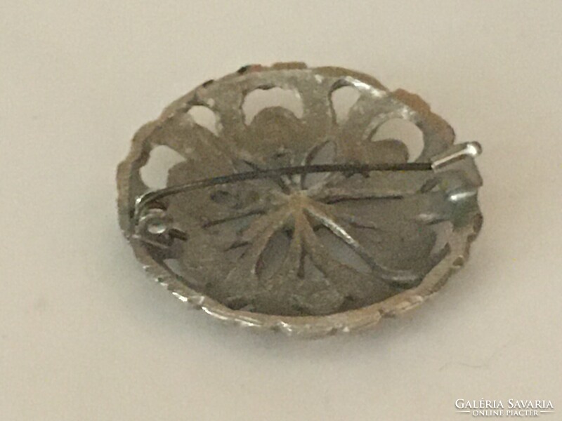 Pin-silver-plated metal without marking - mid-century: 1950s