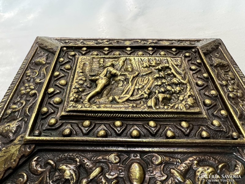 Old bronze jewelry/ornamental box