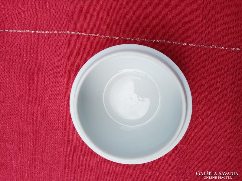 Régi jelzett Viktória mintás herendi porcelán cukortartó - bonbonier  tető nélkül