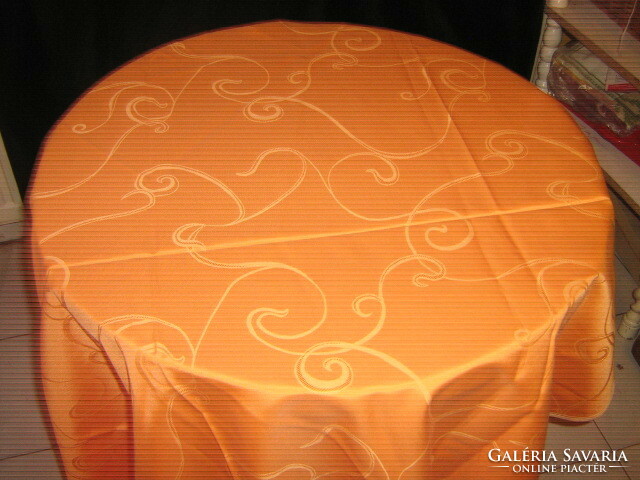 Beautiful golden yellow damask tablecloth, new